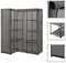 vidaXL Eckkleiderschrank Eck Kleiderschrank Stoffschrank Faltschrank Garderobenschrank Garderobe Schrank Schlafzimmerschrank Schlafzimmer Grau 130x87x169 cm
