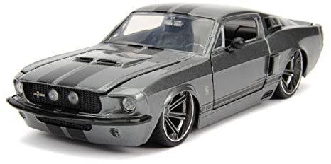 Jada kompatibel mit Ford Shelby Mustang GT 500 1967 grau metallic Modellauto 1:24 Toys