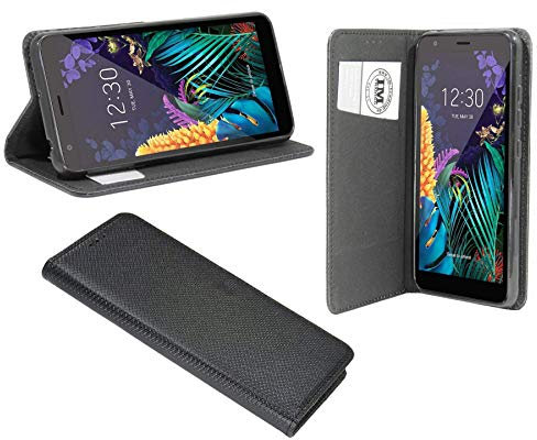 cofi1453® Buch Tasche Smart kompatibel mit LG K30 (2019) Handy Hülle Etui Brieftasche Schutzhülle mit Standfunktion, Kartenfach Schwarz