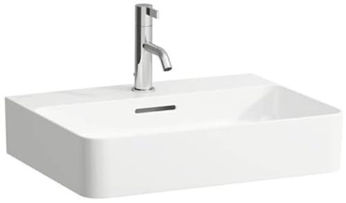 Laufen VAL Aufsatzwaschtisch, 1 Hahnloch, mit Überlauf, US geschl. 550x420, weiß, Farbe: Weiß mit LCC - H8162824001041