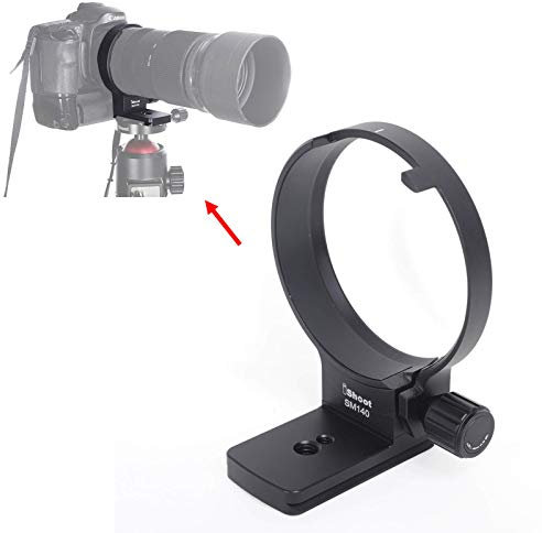 iShoot Collare per obiettivo Anello di montaggio per treppiede Compatibile con Sigma 100-400mm f/5-6.3 DG OS HSM Contemporary (innesto EF e F), il fondo è piastra a sgancio rapido Arca-Swiss Fit