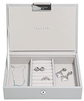 Stackers Pebble Grey Mini Jewellery Box Lid