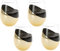 Stiellose Weingläser Wassergläser mit Metallbeschichtung 4er Set (Gold)