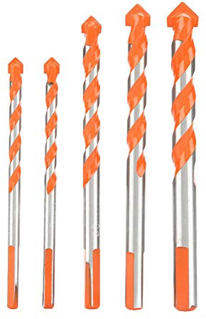 Bohrer-Set, 5-tlg. 6-12 mm dreieckiger Griff Schaftlegierung Multifunktionale Bohrer, passend für elektrische Bohrer, Arbeitswerkzeuge für Locher