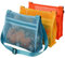 MUYIZI Strand-Mesh-Tasche für Strandmuschel, Spielzeug (blau & gelb & orange, 3er-Pack) mehrfarbig