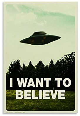 Science Fiction TV-Serie The X-Files Retro-Kunstposter auf Leinwand und Wandkunstdruck, modern, 50 x 75 cm