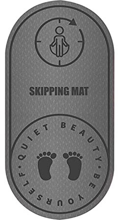 Syfinee Tapis de corde à sauter avec protection des genoux et absorption des chocs durable avec texture antidérapante pour entraînement à la maison en intérieur
