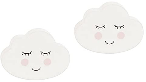 itsisa Möbelknopf Wolke (2er Set) - Schubladenknopf Babyzimmer Kinderzimmer, Möbelknauf, Möbelgriff, Süße Träume