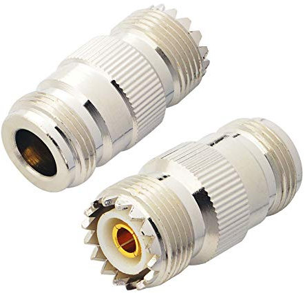 Boobrie RF N Buchse auf UHF Buchse SO239 Adapter Koaxial UHF SO239 Buchse auf N Buchse Adapter 50 Ohm N Buchse auf UHF für WiFi-Antenne, CB-Radio, Analysator, Koaxialkabel, 2 Stück
