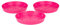 Hum Flowerpots Pack of 3 Saucers, Sturdy Drip Trays, Choice of Size and Colour, for Outdoor/Indoor Plant Pots - 19cm Pink