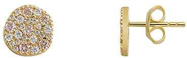 Xenox Ohrringe XS6094G Damen Ohrstecker Sterling-Silber 925 Gold weiß Zirkonia
