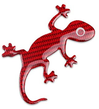 Zcargel Auto-Gecko-Aufkleber, Kohlefaser-Schutzaufkleber, 3D-Auto-Aufkleber, personalisierbar, Auto-Aufkleber, Auto-Styling-Zubehör für Laptop, Skateboard, Koffer, Stoßstange