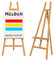 MEEDEN Large A-Frame Wooden Display Easel, Basic Adjustable Painting Floor Easel for Artist, Adults Studio Easel Display Stand, Hold Canvas Up to 61'', European Solid Beech Wood-Natural