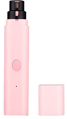 MFUOE Dog Nail Grinder with LED Light Quiet Electric Pet Nail Trimmer File Claw Pedicure Tool for Dog Cat Safe Smooth Grinding for Large Medium Small Dogs (Pink)