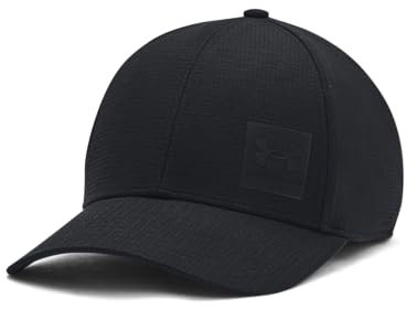 Under Armour Men's Iso-Chill ArmourVent Stretch, Breathable, Light and Durable Men's Cap, Running Hat with Pre-Curved Visor and Cooling Vents Black