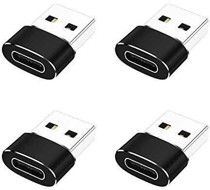 BESTHOT USB to USB C Adapter 4 Pack, Type C to USB A Charger Cable Converter, for Apple Watch Ultra iWatch 8 7,iPhone 14 13 12 11 Pro Plus Max,Airpods,iPad 9 10 Air 5 Mini 6,Samsung Galaxy S23 S22 S21