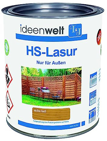 TETZNER&JENTZSCH HS-LASUR Eiche hell 0,75 Ltr. f. ca. 7,5 m² Fläche/Anstrich