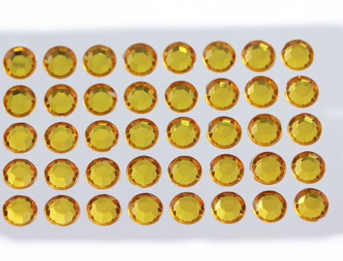 Allstarco 12mm (15/32) SS50 Gold Bernstein, klebend Strasssteine, 250 Stk.
