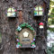 Meyas Miniatur Fee Garten Tür Garten GNOME Märchengarten Statuen Fee Garten Zubehör Dekor,Gartendeko Figuren Baum Gesicht Draußen Dekoration,Garten Skulptur Statuen Geschenk Glühen im Dunkeln