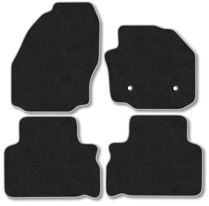 Ford S-Max (2010-2014) [5 Seat] Carpet Car Mats | Grey Edge Trim Tailored Fit Floor Mats Full Coverage Protection Accessories Easy Clean Anti Slip Made in the UK