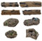 Cayway 8 Stück Mini Gartendekoration Miniatur Baumstümpfe, Miniatur Steinornament Künstlicher Baumstumpf für Miniatur Gartenzubehör, Mikro Landschaftsdekoration