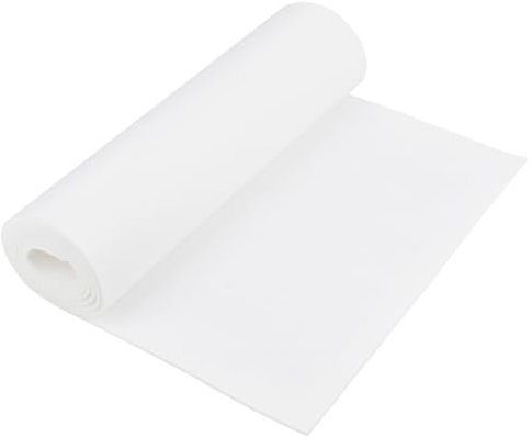 BENECREAT Rouleau de Feutre 2Mx40cm Tissu en Feutre Artisanal Blanc Floral Rouleau de Feutre Non Tissé de 3mm D'Épaisseur pour les Arts et L'Artisanat de Bricolage Décoration de Couture Patchwork