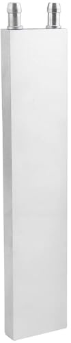BGTXINGI Aluminium Wasserkühlung Block Wasserkühler für flüssige Kaltwasserkühler Kühlkörper System CPU Grafik Kühlkörper Kühlkörper 40 x 200 x 12mm