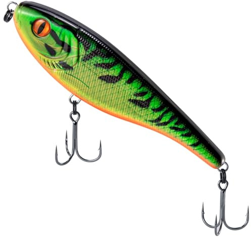 Dr.Fish Jerkbait Wobbler für Hecht 155mm/76g Langsam Sinkend Angelköder zum Hecht Kunstköder Große Farbauswahl Forellen Wobbler Schlagfeste Lackierung, Bissfestes Material, Integrierte Geräuschkugeln