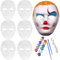 Máscaras de Papel para Pintar Carnaval, Maske Weiß,6pcs DIY Weiße Papier Maske,Theathermaske zum Bemalen,Maskerade Masken,Überstreichbare Papiermasken