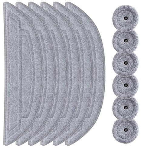 Rrochio 6 Paños de Fregona para roborock S8 MaxV Ultra, Mopas de Robot Aspirador para S8 Max Ultra, Repuestos para S8 MaxV Ultra, Recambios Lavables y Reutilizables