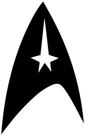 JIFENLI Autoaufkleber 10 cm * 15,9 cm Super Held Star Fleet Command Logo Vinyl Auto Aufkleber Schwarz/Silber