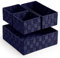 EHC Set of 4 Woven Shelf Storage Basket, Polypropylene Basket Hamper, Home Storage Organiser, Blue