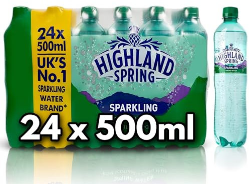 Highland Spring Sparkling Water - 24 x 500ml Bottles