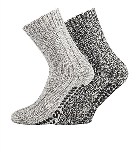 TippTexx 24 2 Paar dicke ABS-Stopper rutschfeste Norweger Socken
