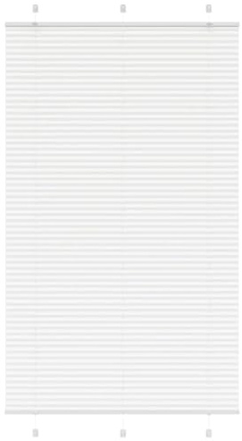 vidaXL Plissee Weiß 115x200 cm Stoffbreite 114,4 cm Polyester
