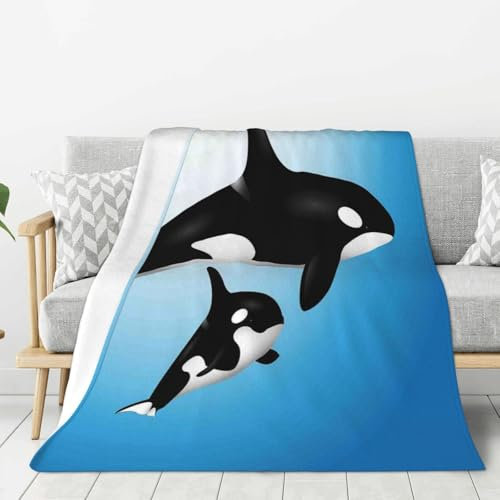 GSGCSBYMLG Warme Decke mit Wal-Motiv