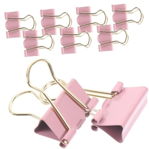 HAPINARY 9St Elliot-Ordner büroorganisation büroartikel schnell hefter Veranstalter Papierklammern ordnee große Bindeklammern kleine Heftklammern verschiedene Büroklammern Clips Metall Rosa
