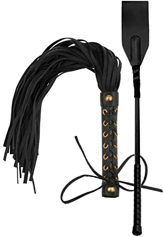 Adult Flogger 33 inch Leather Riding Paddle Crop 18 inch Equestrian Gear Costume Accessories