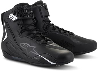 Alpinestars Faster 4 Herren Motorrad Schuhe Schwarz, 43.5 EU = 10.5