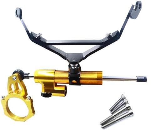 Für Kawa&saki Z900RS Z 900RS 2018-2022 Motorrad Lenkungsdämpfer Stabilisator Lenkungsdämpfer Montagehalterung Support Kit Lenkungsdämpfer Stabilisator(Set Gold)