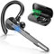 FEYCH Oreillette Bluetooth avec étui de charge 500 mAh 72 heures de conversation, microphone antibruit V5.1, mains libres sans fil pour téléphone portable, appel, bureau, conduite professionnelle