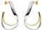 Purelei® Balance Ohrringe – Elegante Bicolor-Ohrringe inspiriert vom Möbiusband, aus hochwertigem Edelstahl in Gold, Silber oder Roségold, 45,5 mm (Gold/Silver)