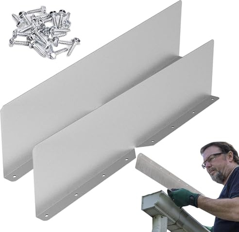 Roof Gutter Guards | Rainwater Diverter Plate | Gutter Overflow Protector, Rain Diverter for Roof Downspouts, Corner Gutter Guard