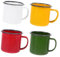 PEPLAYTAL 4piezas Taza De Esmalte Retro Para Té y Bebidas Frías o Calientes Diseño Práctico y Resistente Para Uso Casa Oficina y Eventos