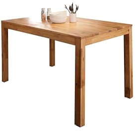 Woodroom Esstisch Soweto 140x85 cm aus Wildeiche massiv geölt – Großer Holztisch Esszimmer, rechteckig, stabile Ausführung, geölte Oberfläche, Natur, für 4–6 Personen