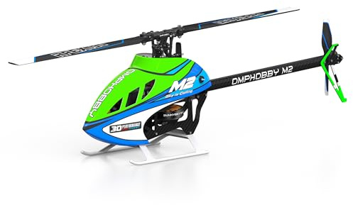 OMPHOBBY M2 V3 PRO RC Hubschrauber für Erwachsene, Unterstützt APP-Tuning und Telemetrie, 6Kanal 3D Bürstenlos-Direktantrieb, 320g Leicht, OFS3 Flugsteuerung, 200er Mini Helikopter Outdoor Grün PNP