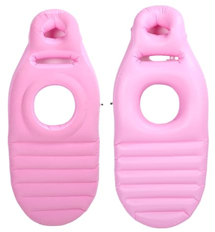 Vikye Ganzkörperkissen mit Bauchloch, Aufblasbar Schlafende Träger Luftbett mit Bauchloch für Poolschwimmer, Massage, Yoga (PINK)