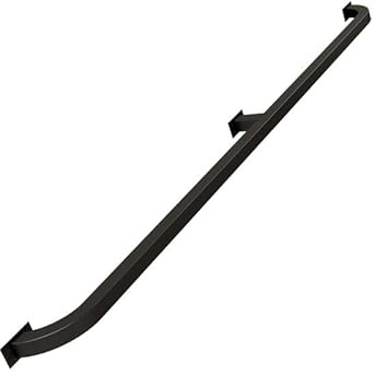 Corrimano for scale industriali con montaggio a parete, corrimano in tubo quadrato for scale esterne e interne, soppalco, veranda(Svart,50cm)