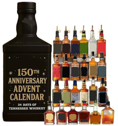 Generisch Whisky Adventskalender 2025 Männer 3D Alkohol Adventskalender Whiskey Advent Calendar Spirituosen Weihnachtskalender Weihnachtsbaum Anhänger 24 Geschenke Deco Weihnachten Christmas