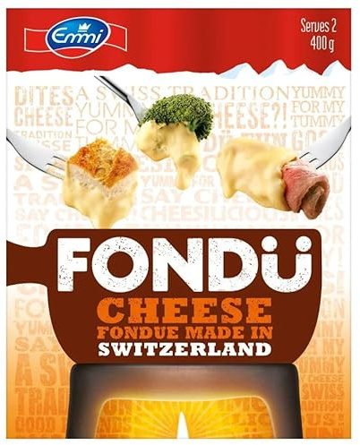 Emmi Original Fondue 400g – Creamy Swiss Cheese Fondue – Choose Pack of 1, 2 or 4 (Pack of 1)
